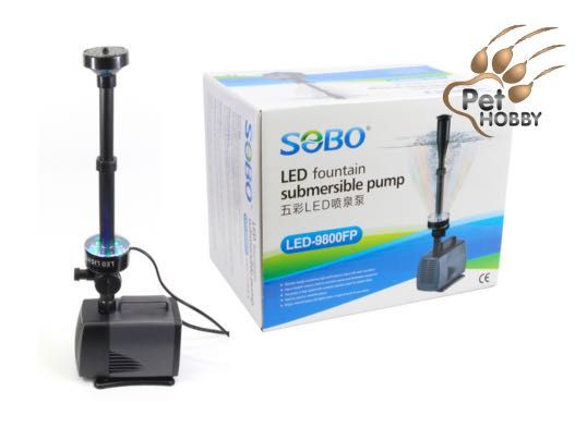 SOBO LED-9800FP pompa fontannowa 5500l/h, ring LED RGB, akwaria hodowl