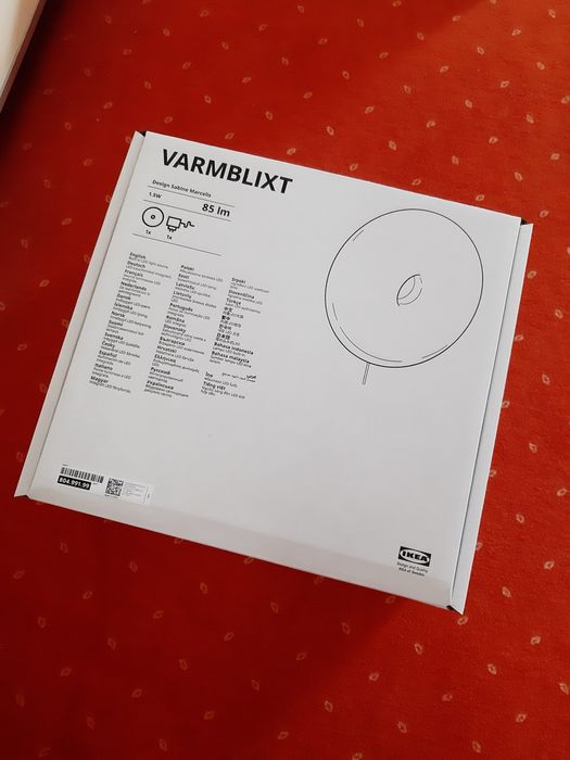 Lampa varmblixt donat pomarańcz szkło kolekcja ikea  lampka donaut