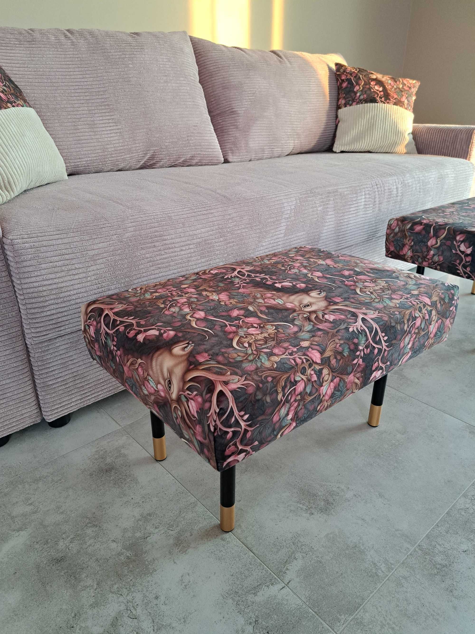 Podnóżek, pufa tapicerowana, siedzisko 40×60cm