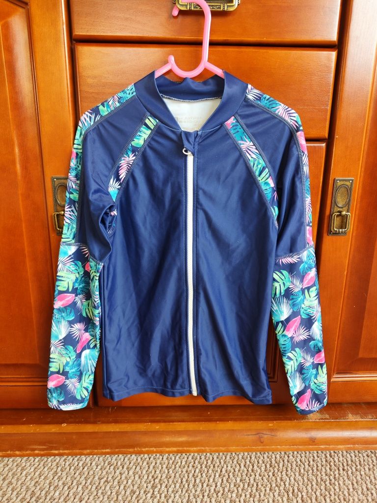 Koszulka UV surfingowa z długim rękawem na zame t-shirt 9- 10 lat
