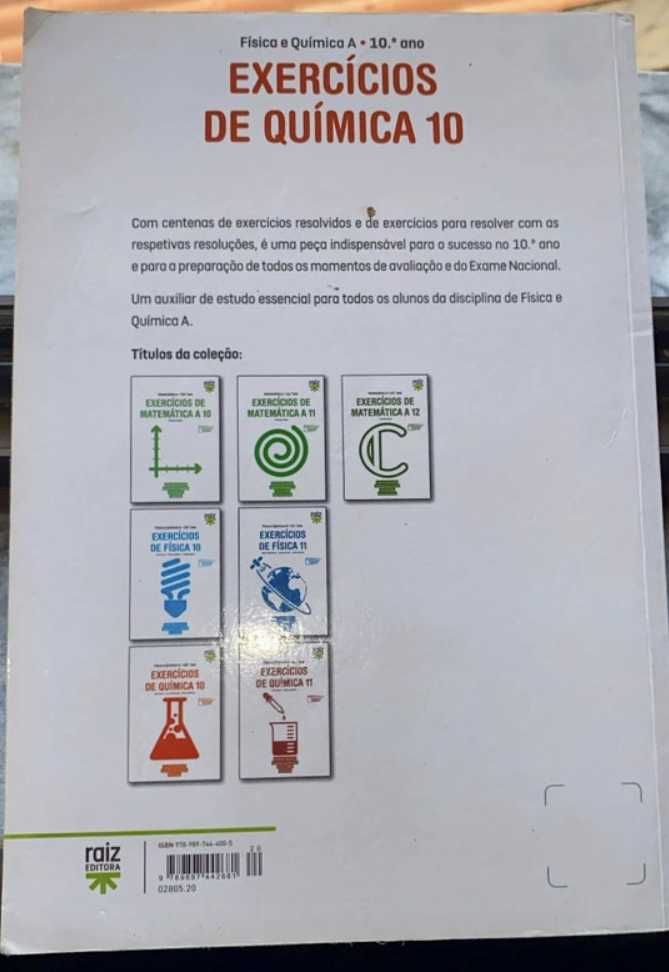 Livro de Exercícios de Química 10 - Raiz Editora