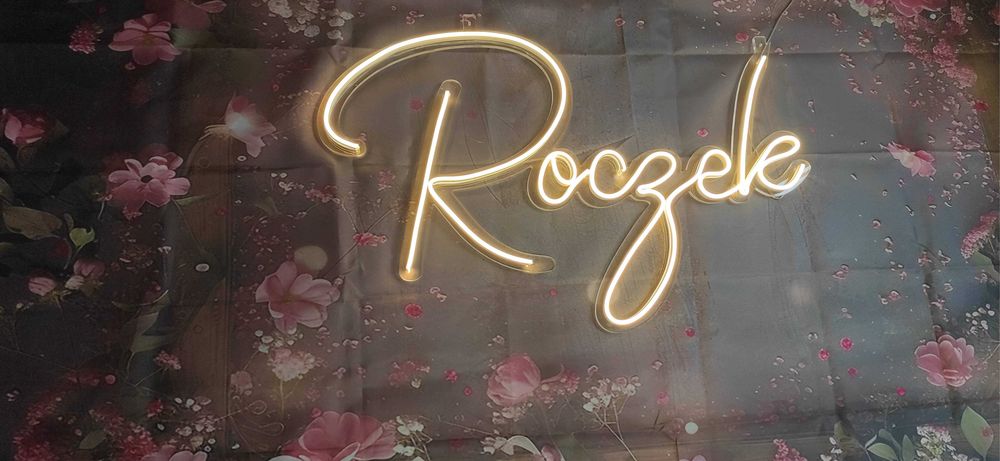 Roczek neon led , napis podświetlany