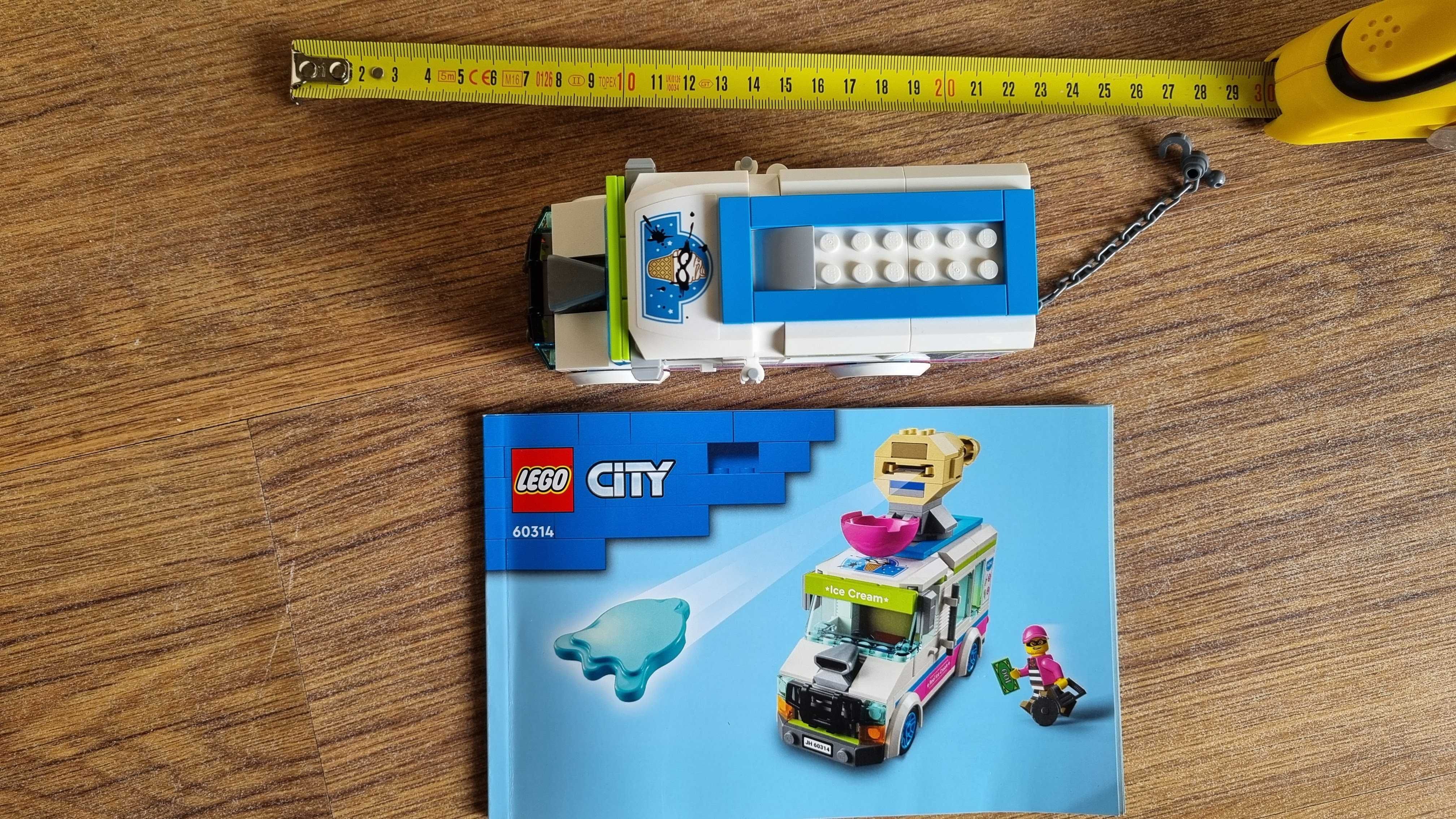 Lego CITY 60314 Samochód z lodami i policja, złożone