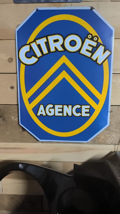 Chapa esmaltada citroen
