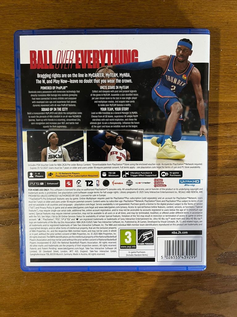 Jogo PS5 NBA 2K 2026