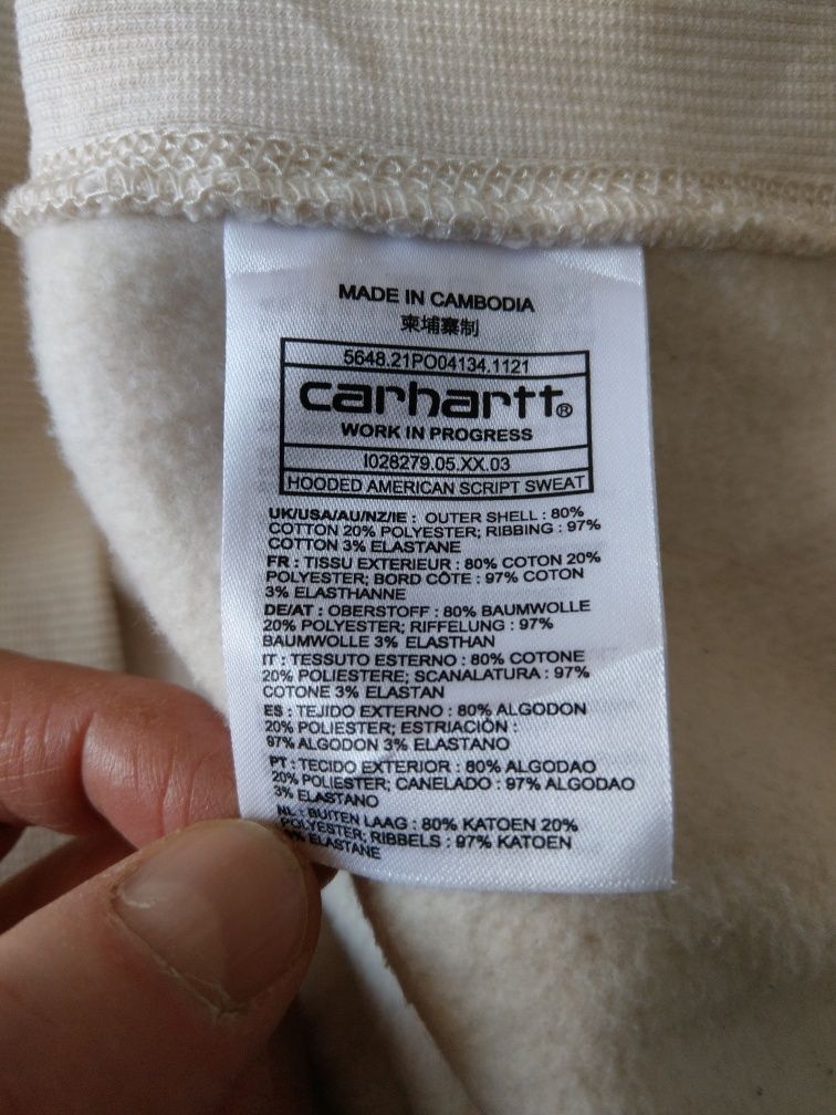 bluza z katurem hoodie Carhartt haft logo(unisex)Rewerse Weave