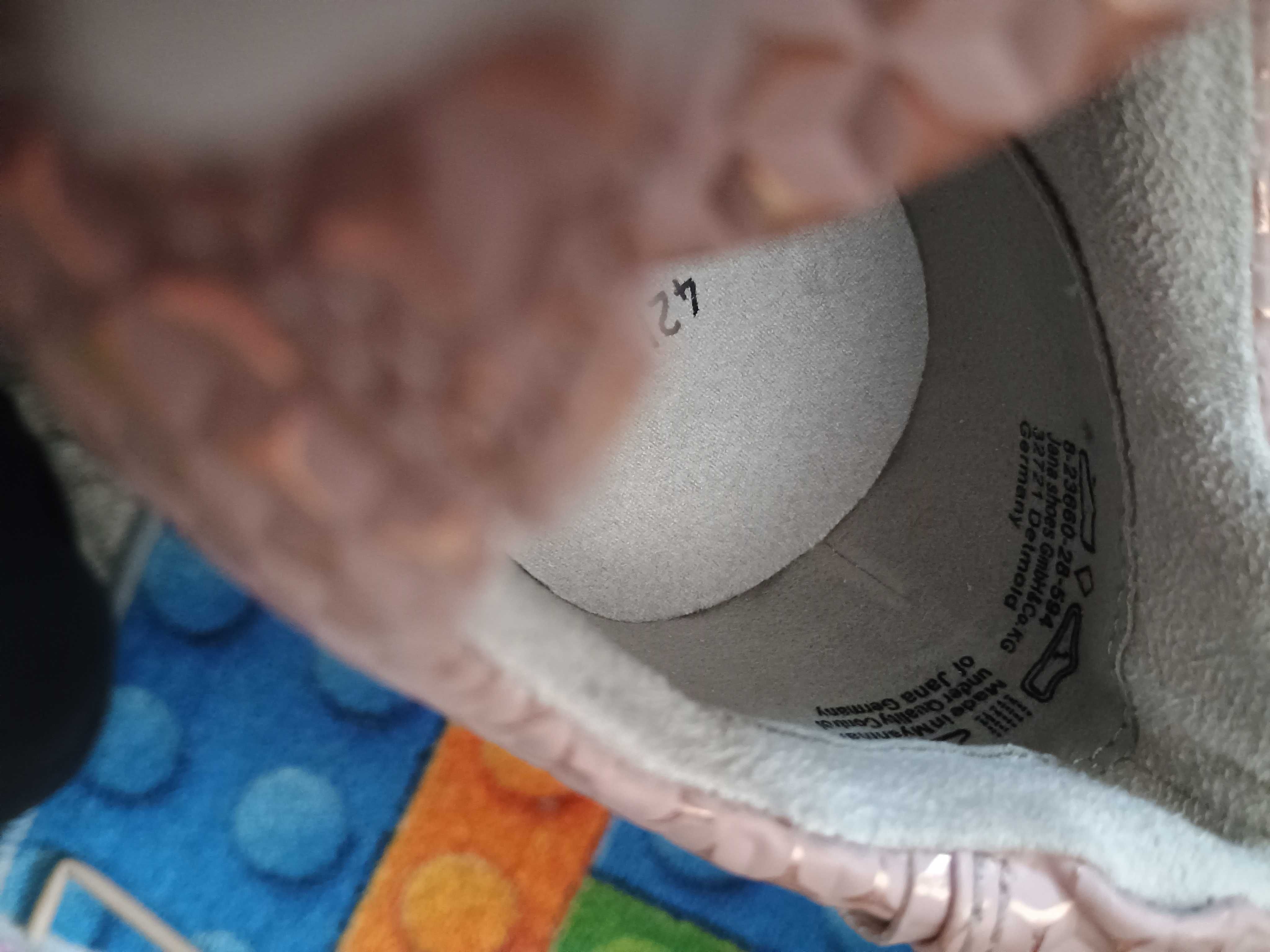 Różowo-złote sneakersy Jana 42 wkładka 27 cm tęgość H softline wzór 3d