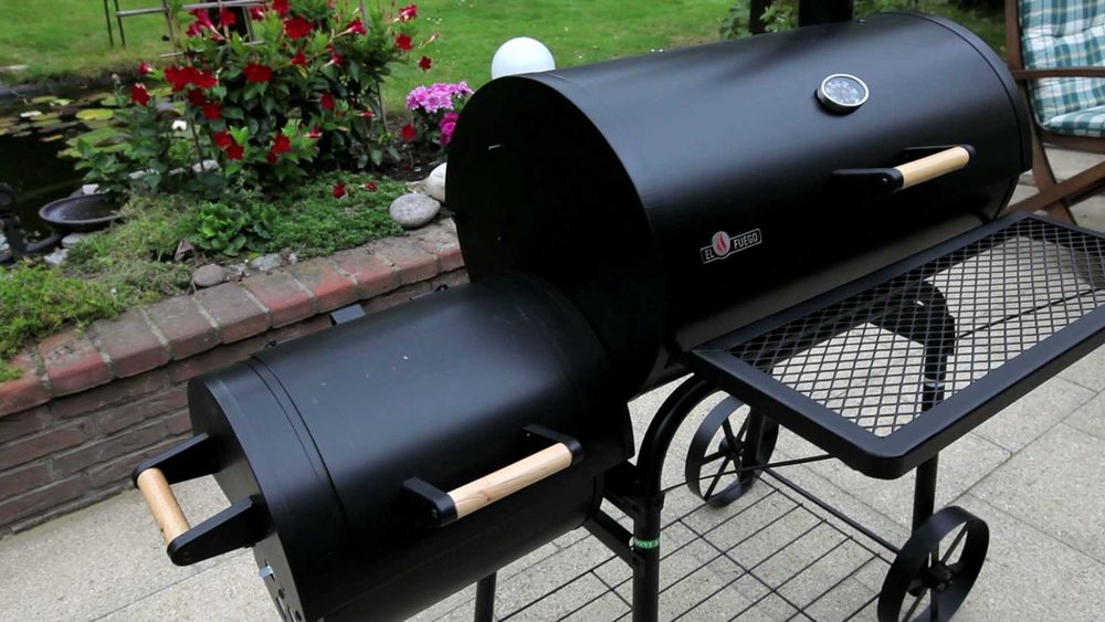 Grill węglowy z funkcją wędzarki  EL FUEGO DAKOTA 66x41cm STABILNA !