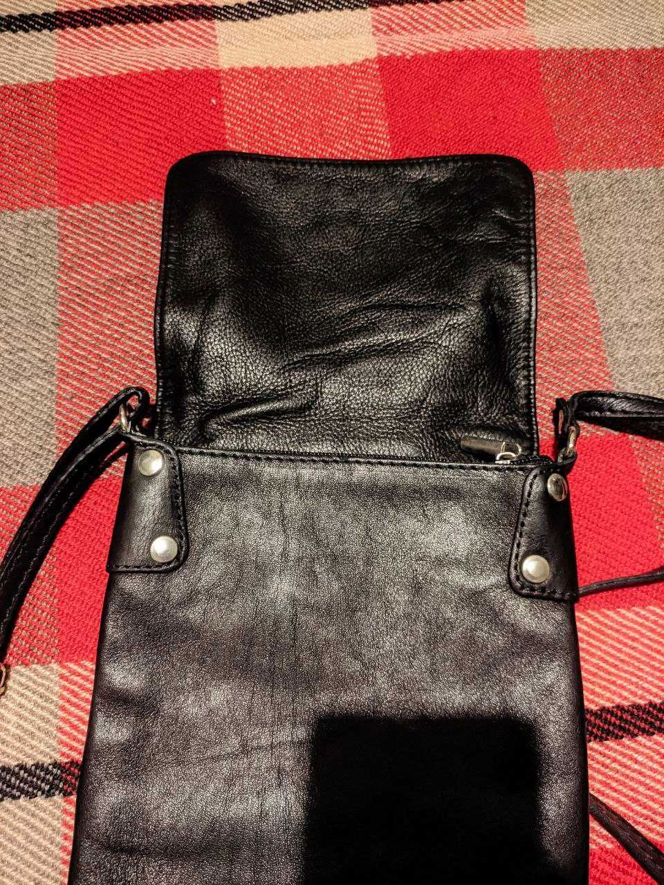 Жіноча шкіряна сумка Vera Pelle чорна Італія