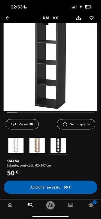 Estante nova ikea castanho escuro