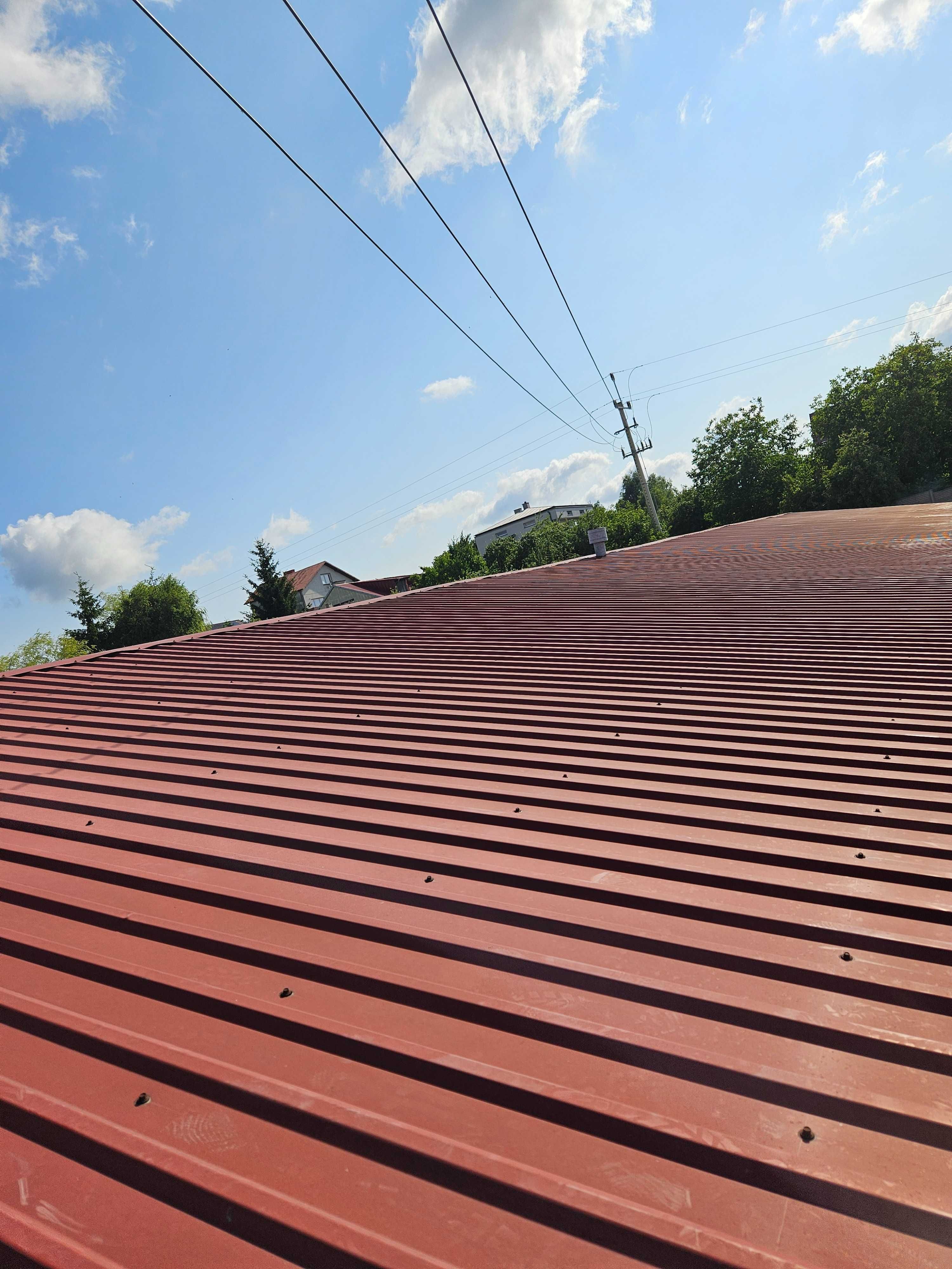 Blacha trapezowa - arkusze 4,50 x 1,15 m , kolor ceglany