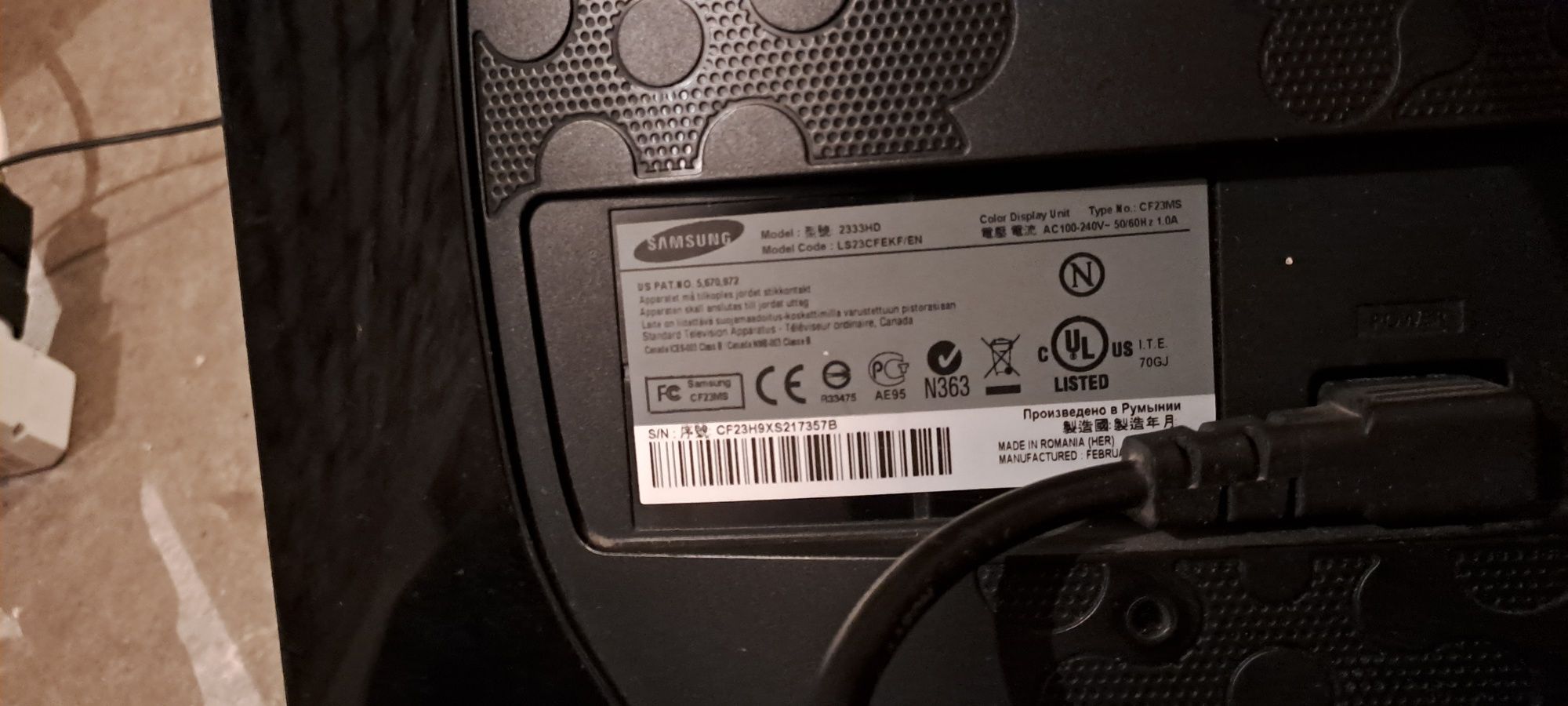 Monitor Samsung z TV sprawny