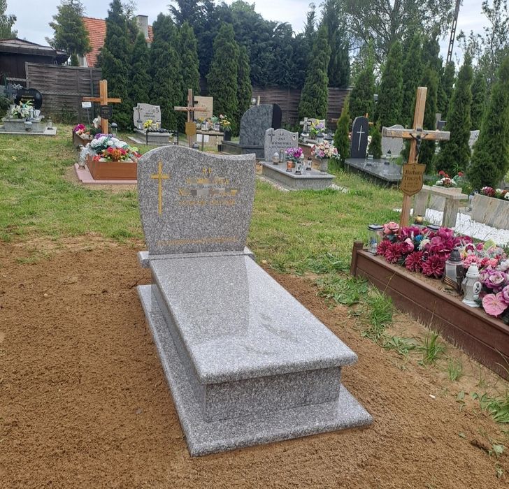 Nagrobek granitowy brąz królewski 190x90cm Dojazd montaż ZAPRASZAMY