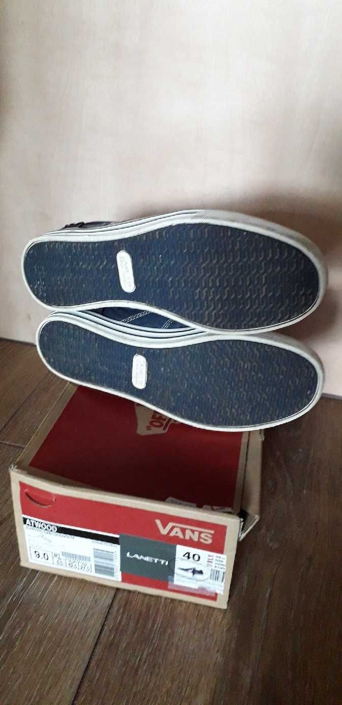Tenisówki trampki Lanetti Vans rozm 40 granatowe jeans jak nowe