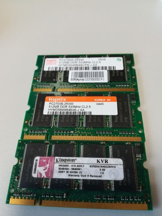 Memória Ram Laptop DDR 256-512MB