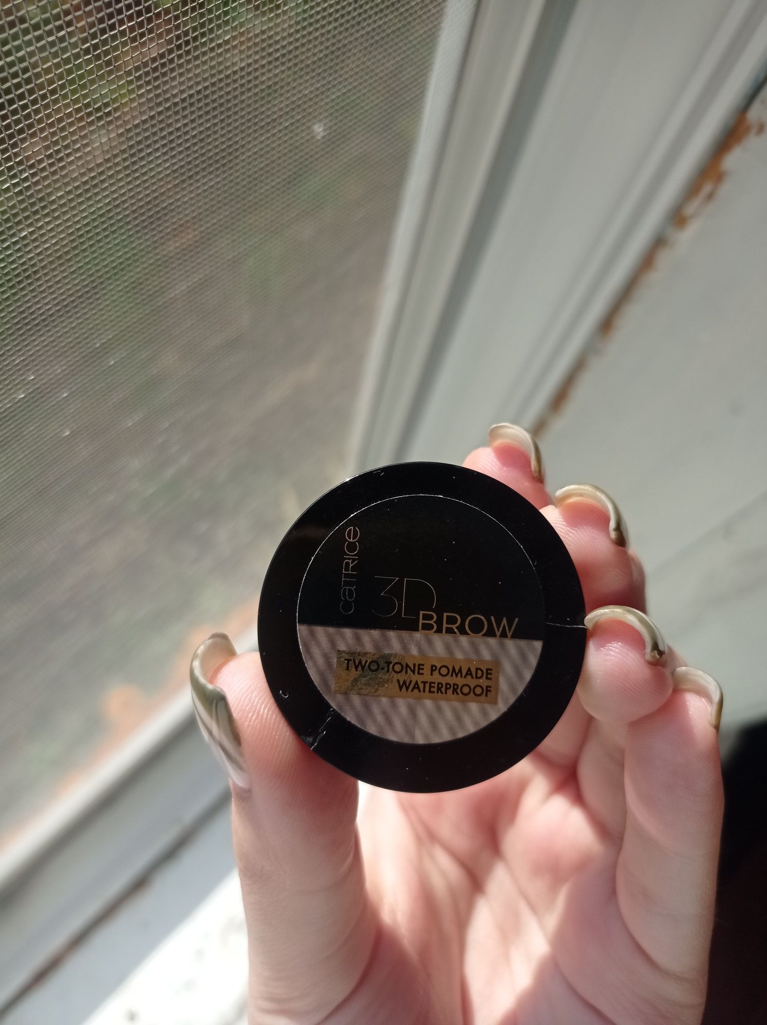 Водостійка помадка для брів Сatrice 3d brow two-tone pomade waterproof