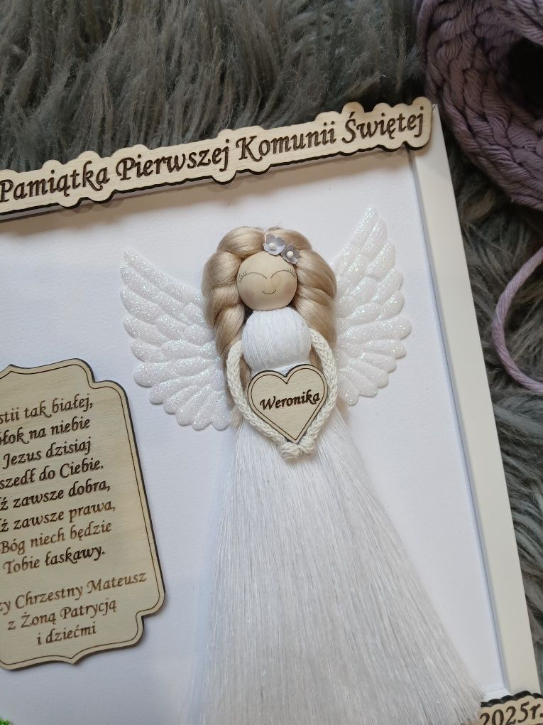 Pamiątka pierwszej komunii prezent na komunię aniołek