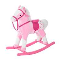Cavalo baloiço rosa