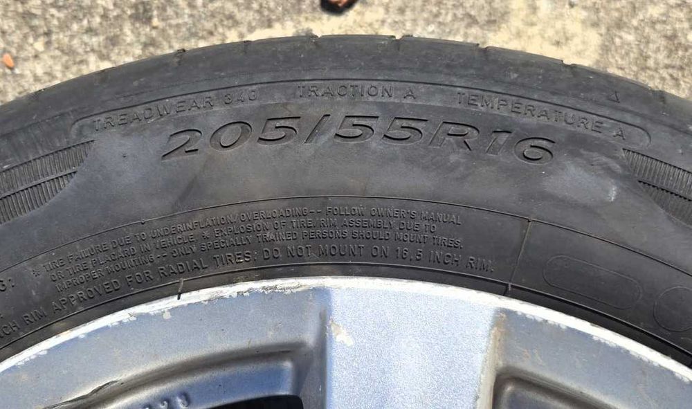 4 jantes RONAL 16  5 x 112 com pneu dunlop 205/55R16