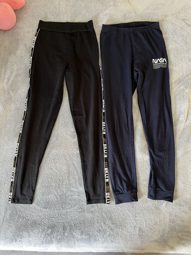 2 sztuki  Legginsy bawełna New York City i NASA roz. XS/S 158