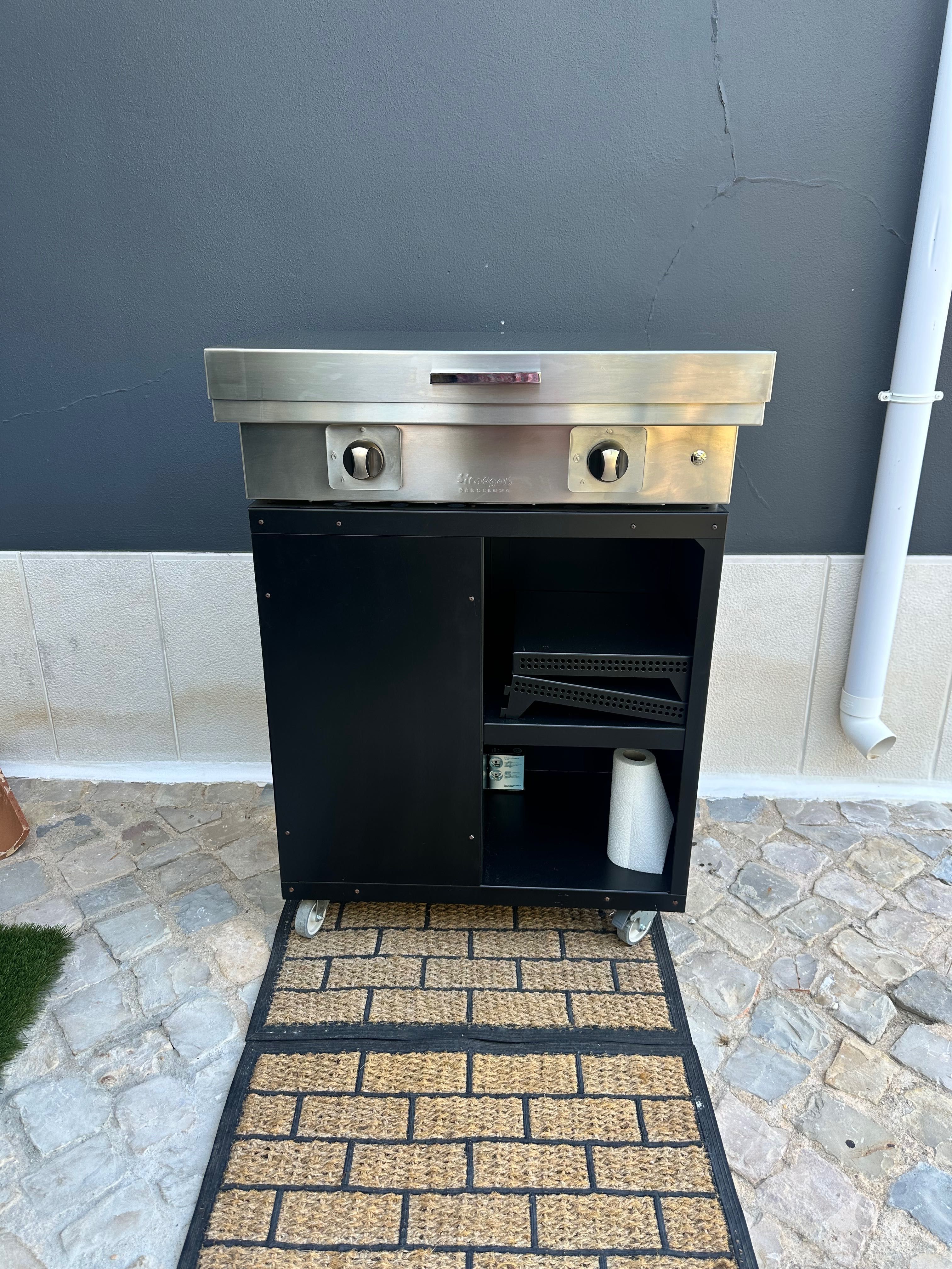 Plancha a gás Simogas com carrinho