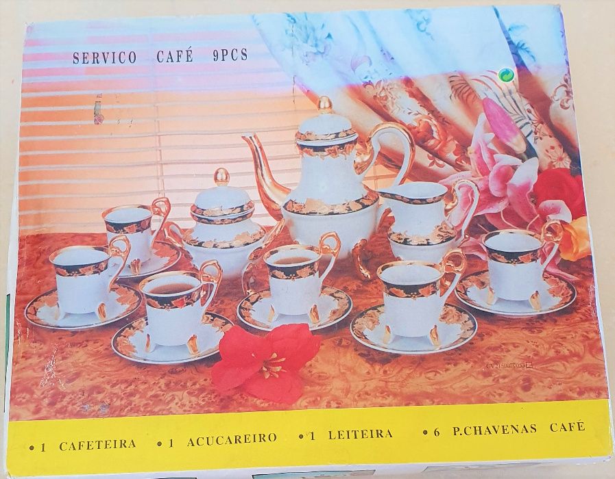 NOVO Serviço Café 9 peças
