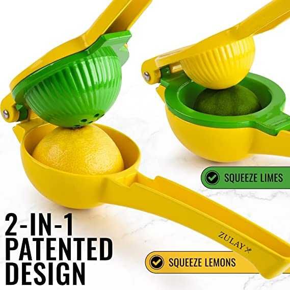 ручний прес для цитрусових Zulay Metal 2-In-1 Lemon Lime Squeezer