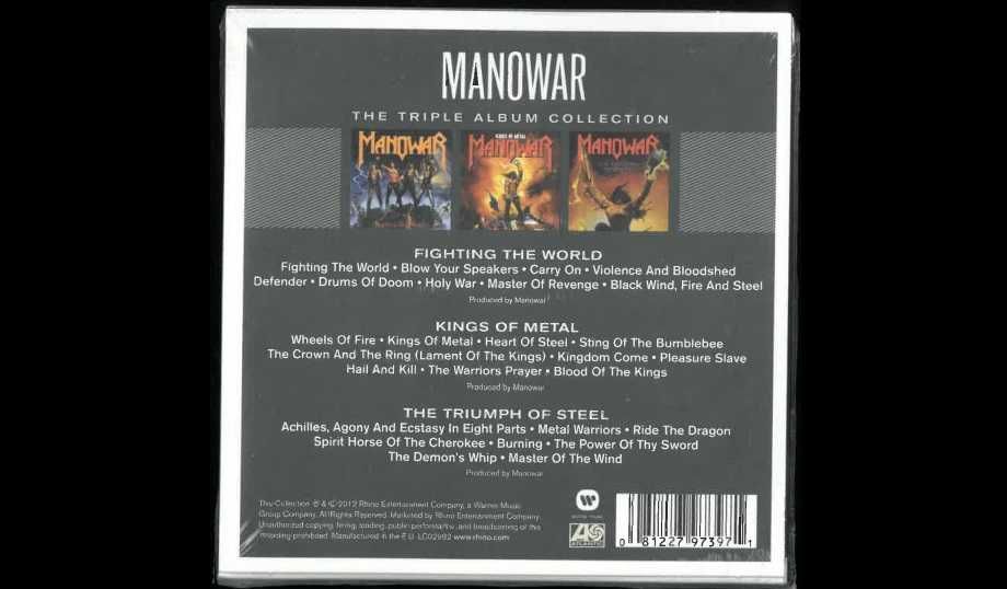 Manowar 3 CD Box. Nowy zafoliowany
