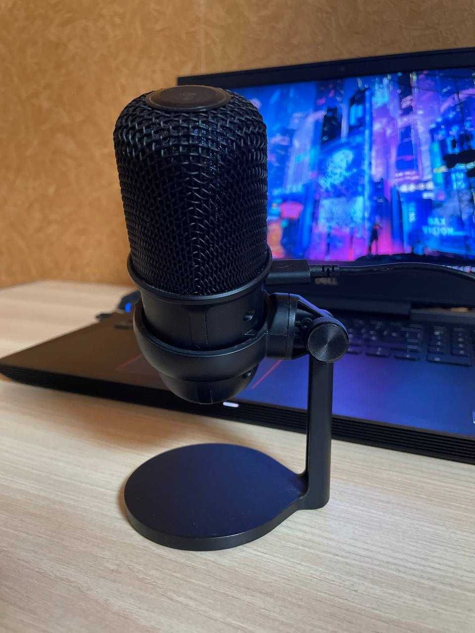 Игровой USB микрофон/ для стриминга, подкастов HyperX SoloCast Black