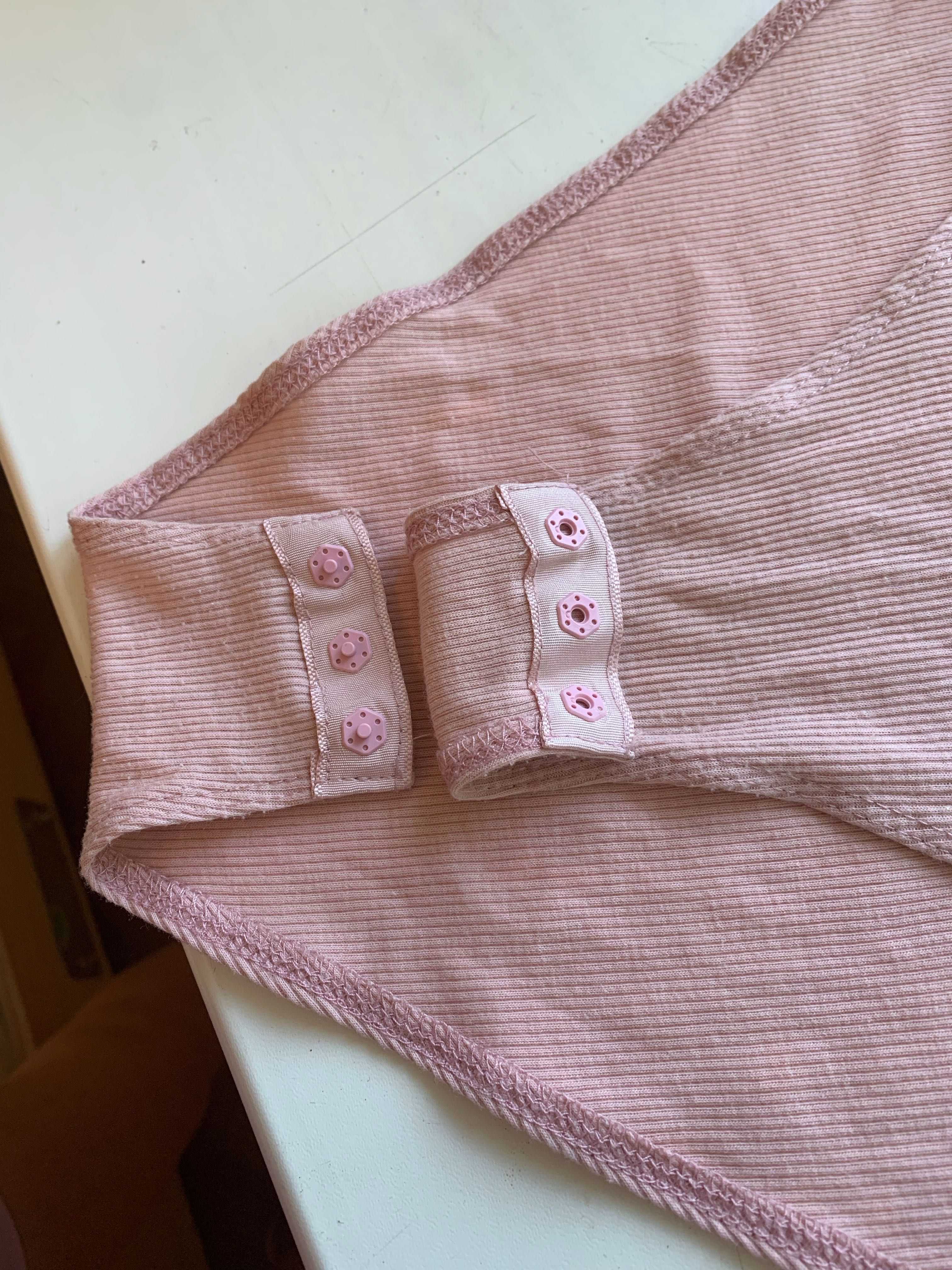 Женский боди бодик H&M нежно розовый рубчик размер S