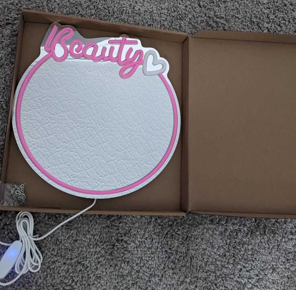 Lustro akrylowe  Neon LED, dekoracyjne, nieużywane