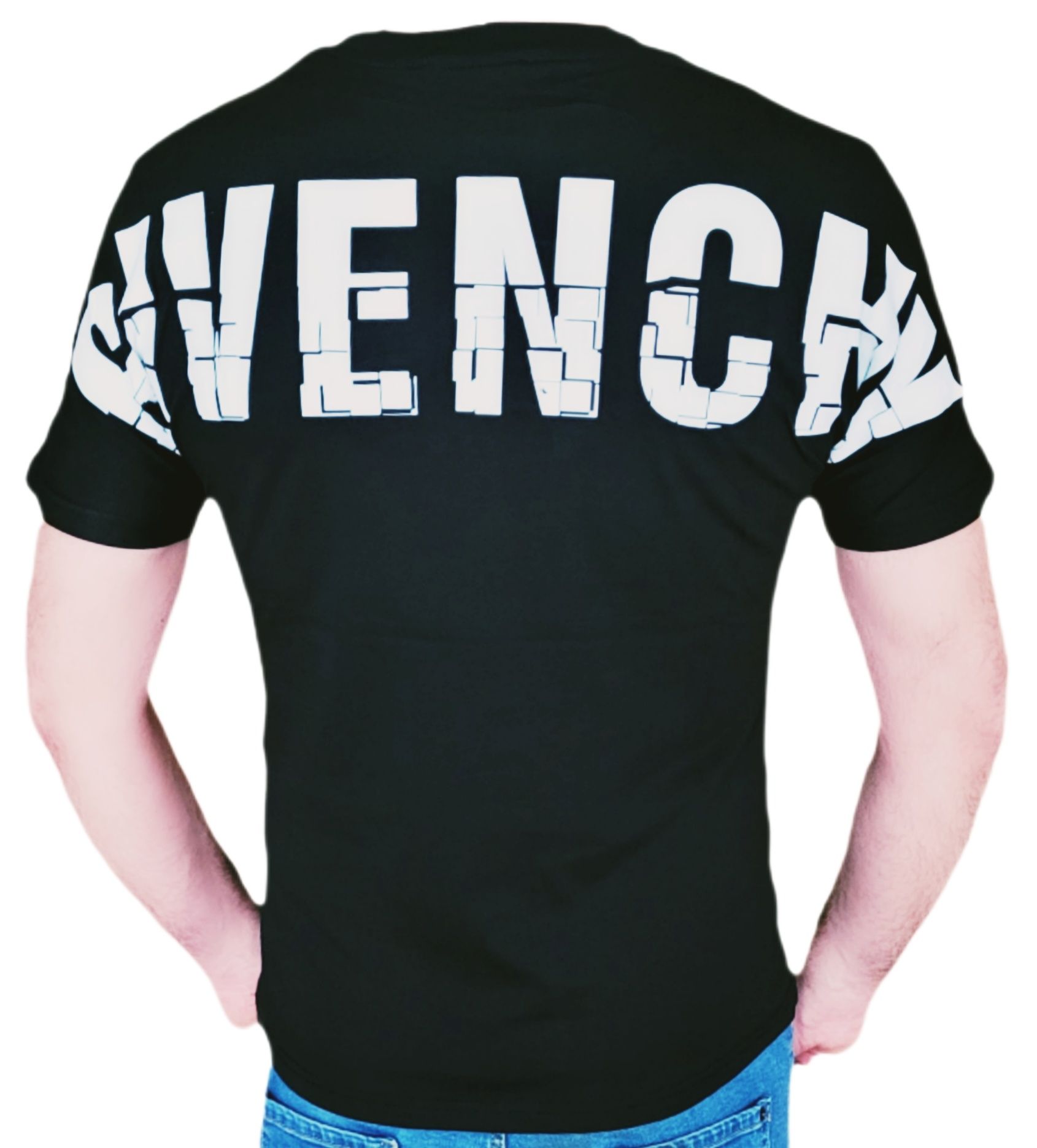 Koszulka T-Shirt Męski Givenchy Paris  czarna
