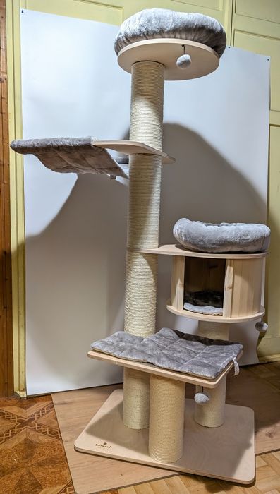 Natural Paradise Drapak dla Kota Magnolia XL Jasnoszary 175 DOMEK PLUS