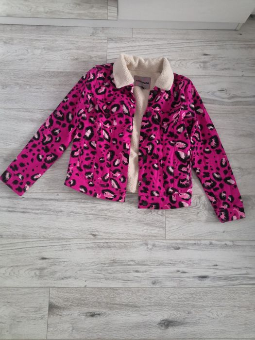 Amenpapa kurtka katana ramoneska różowa panterka odpinany kożuszek.