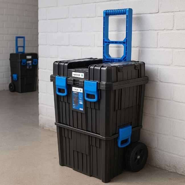 Duża Skrzynka narzędziowa na kółkach Modułowa Składana + Gratis Tacka