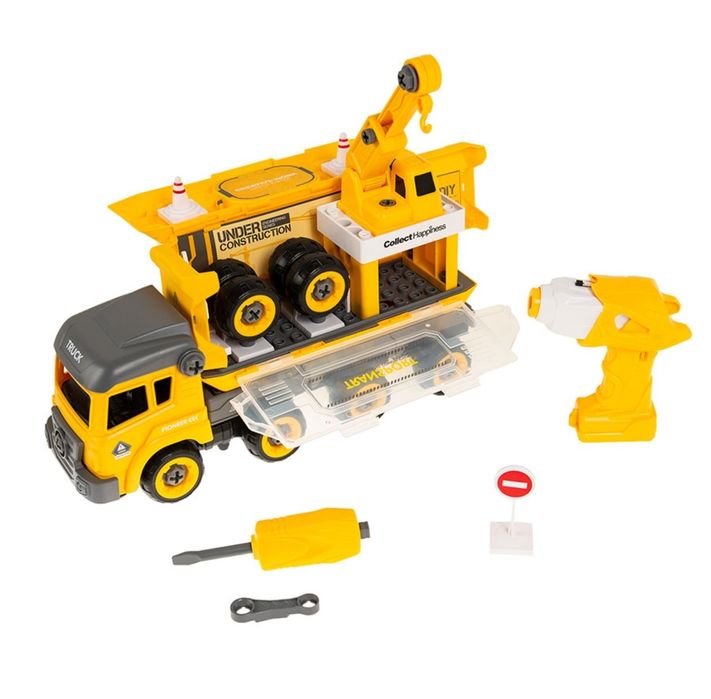 Smiki, ciężarówka transportowa z dźwiękiem, śrubokręt, zestaw