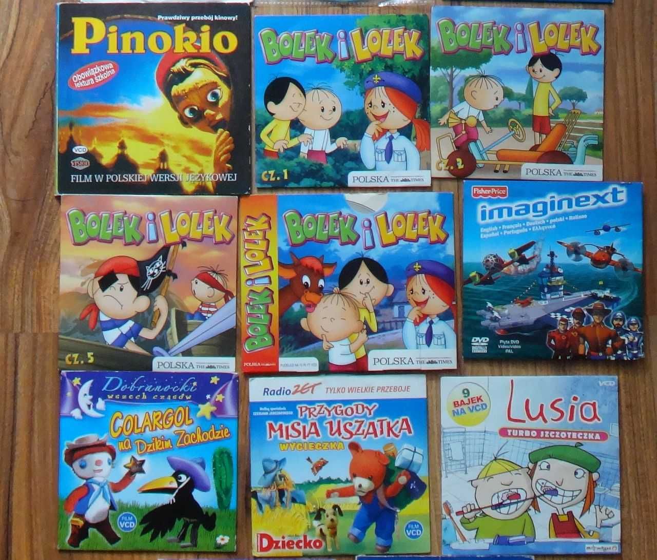 VCD  Pinokio Bolek i Lolek Miś Uszatek Colargol Bombik Imaginex dvd