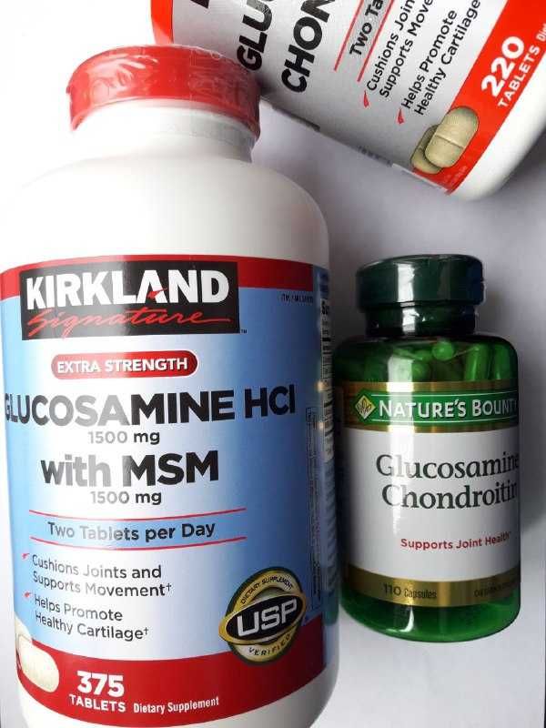 Глюкозамин+МСМ, Хондроитин. Kirkland(США). Glucosamine. БАД.витамин