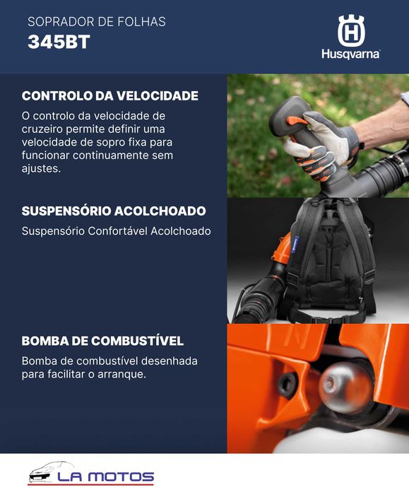 Soprador de folhas Husqvarna 345BT