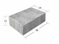 Bloczek betonowy fundamentowy B20 Z WIBROPRASY 12X24X38CM  Radom