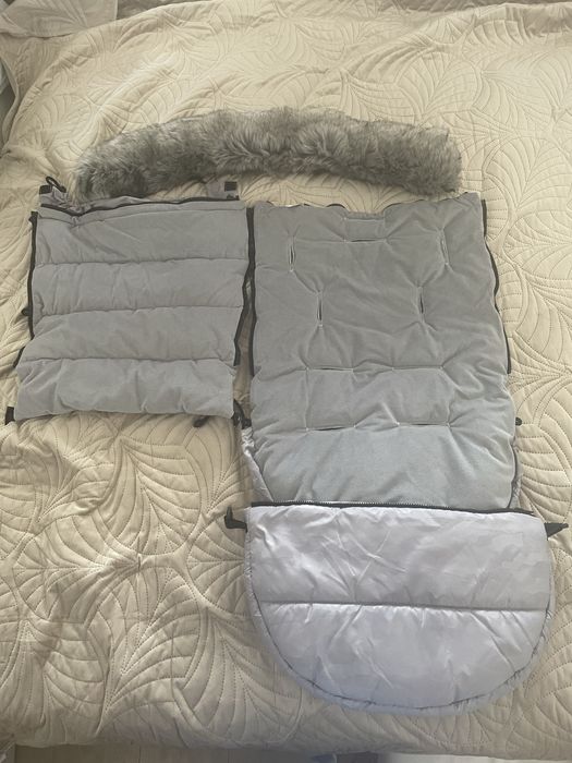 ŚPIWOREK do wózka szary EEVI 3w1