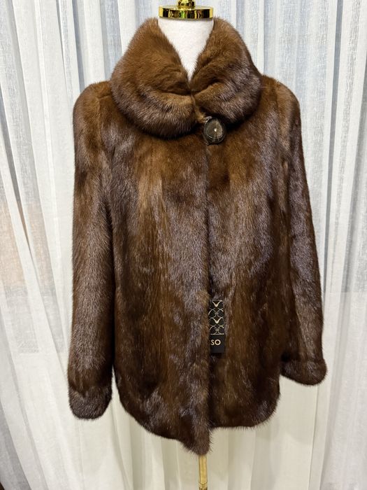 Futro naturalne z norek rozmiar XS S