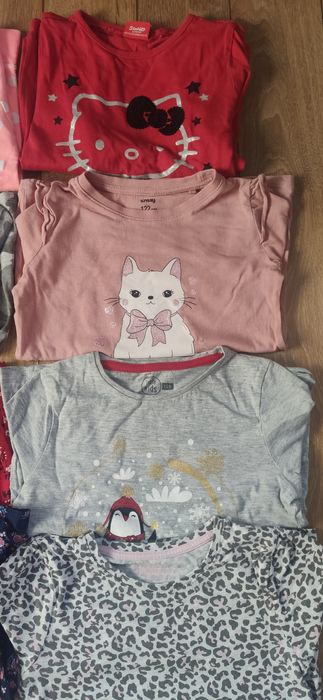 Bluzeczka, paka bluzeczek 10 szt 122/128