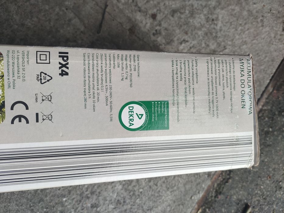 Akumulatorowa myjka do okien