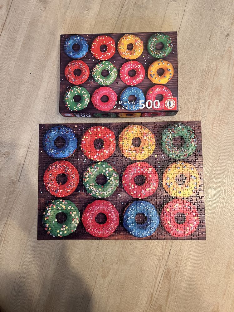 Puzzle Educa 500 elementów. Donuts. Donaty.