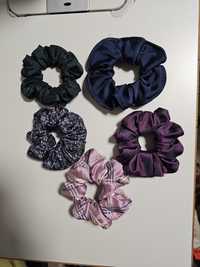 Gumki do włosów scrunchie 5 szt