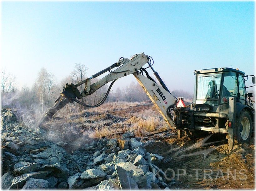 Usługi Koparką, Koparko Ładowarką Koparka z Młotem, Wykopy, Wyburzenia