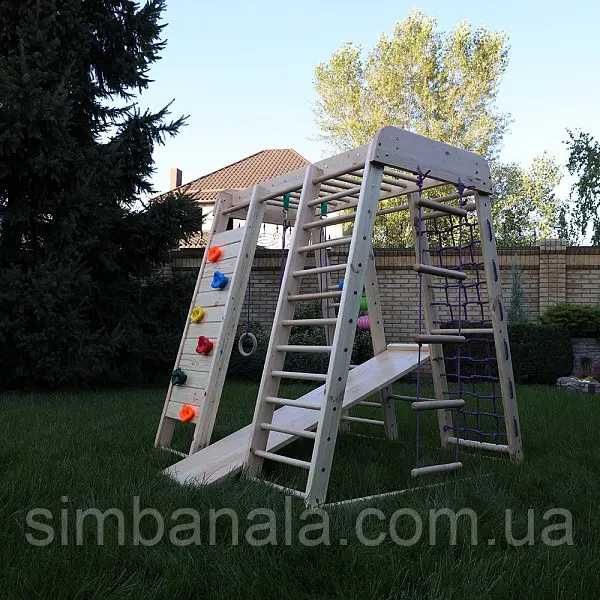 Дитячий дерев'яний вуличний ігровий майданчик Акварелька- outdoor 2
