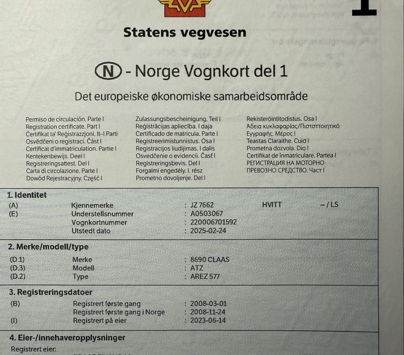 CLAAS ARES ATZ 577 super stan 4460 godzin