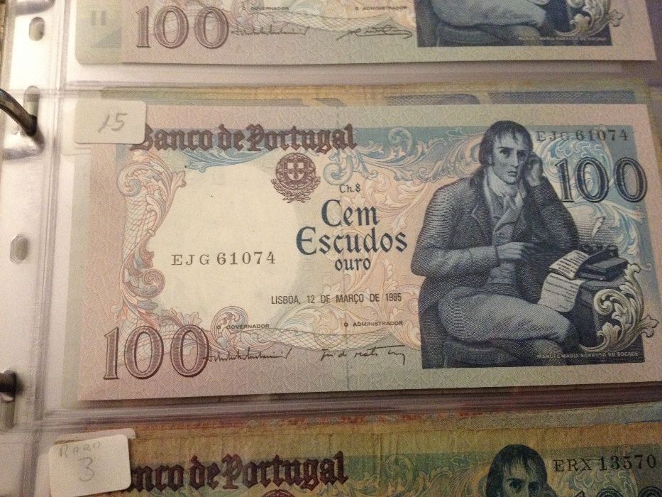 100$00 de MANUEL MARIA BARBOSA DU BOCAGE de 12 de Março de 1985 BELA
